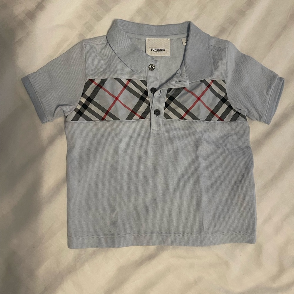 Burberry mini Jeff polo in blue size 2y